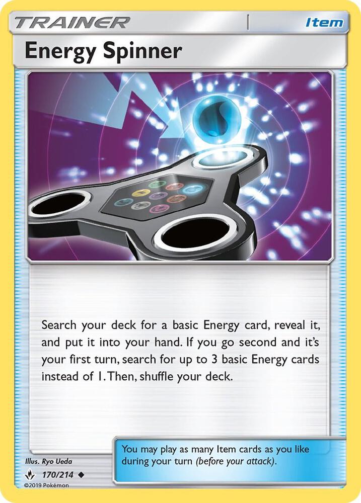 Energy Spinner 170/214 card from SM - Unbroken Bonds