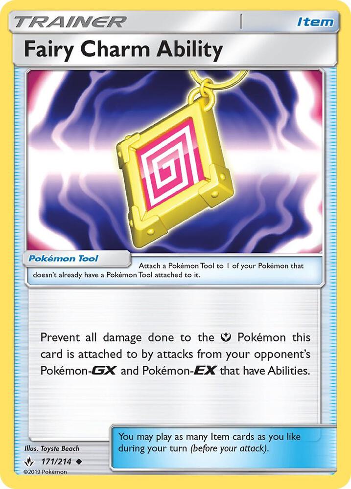 Fairy Charm Ability 171/214 card from SM - Unbroken Bonds
