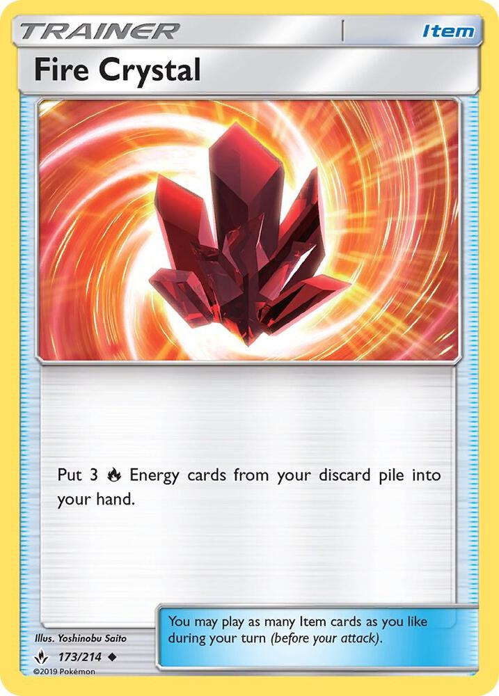 Fire Crystal 173/214 card from SM - Unbroken Bonds