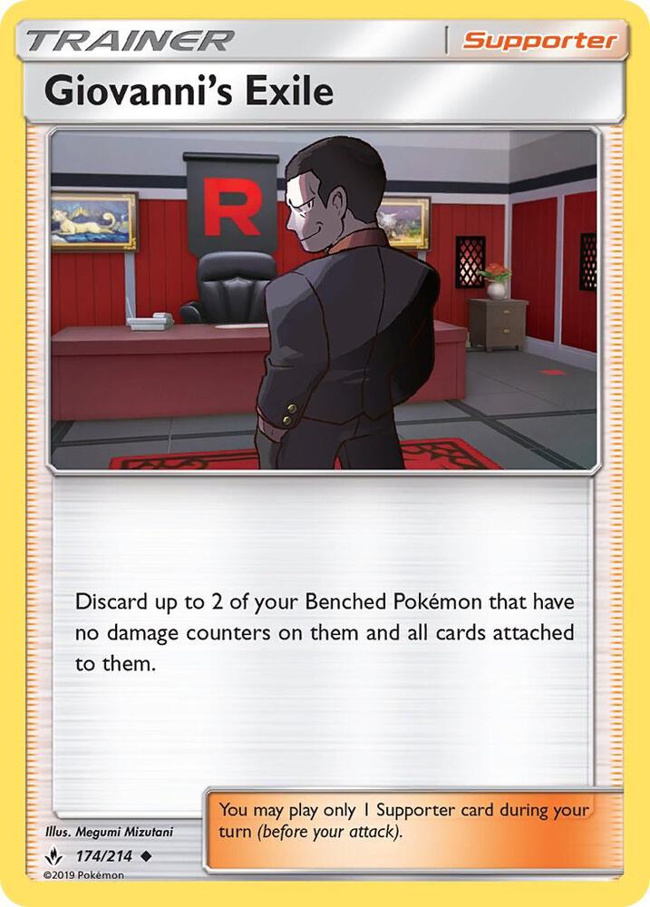 Giovanni's Exile 174/214 card from SM - Unbroken Bonds