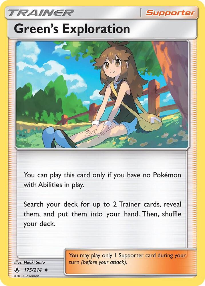 Green's Exploration 175/214 card from SM - Unbroken Bonds