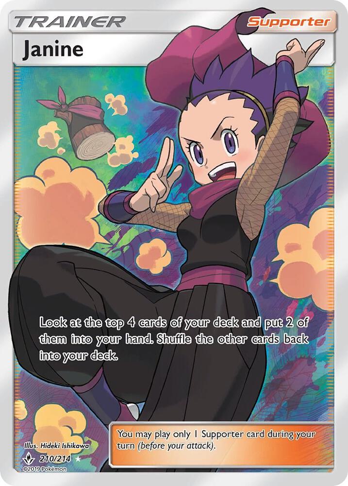 Janine (Full Art) 210/214 card from SM - Unbroken Bonds