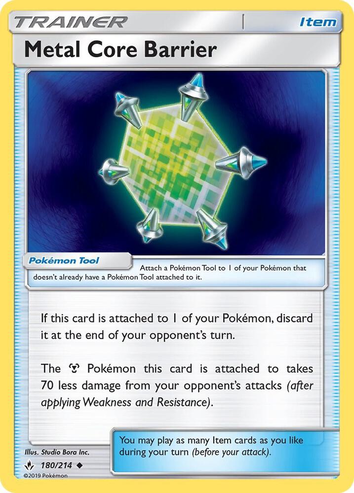 Metal Core Barrier 180/214 card from SM - Unbroken Bonds