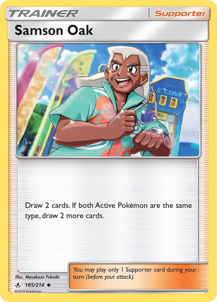 Samson Oak 185/214 card from SM - Unbroken Bonds