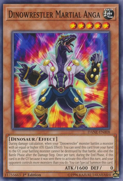 Dinowrestler Martial Anga DANE-EN008 card from Dark Neostorm