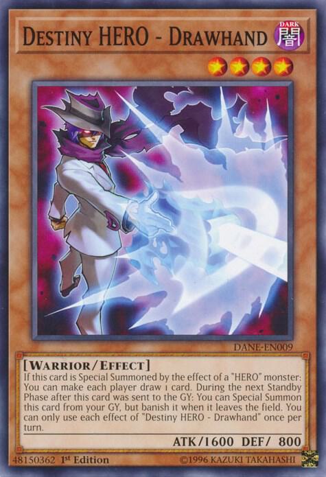 Destiny HERO - Drawhand DANE-EN009 card from Dark Neostorm