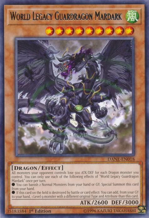 World Legacy Guardragon Mardark DANE-EN018 card from Dark Neostorm