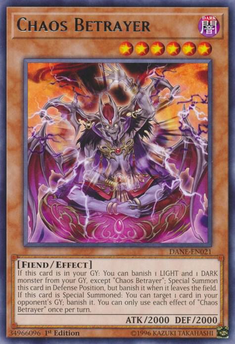 Chaos Betrayer DANE-EN021 card from Dark Neostorm
