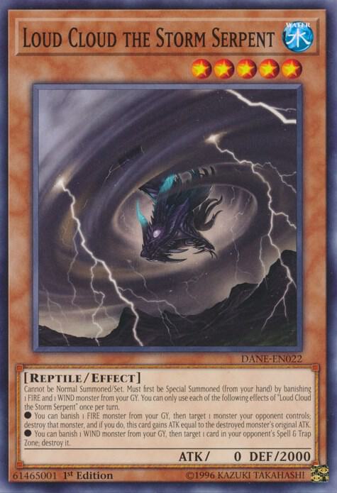 Loud Cloud the Storm Serpent DANE-EN022 card from Dark Neostorm