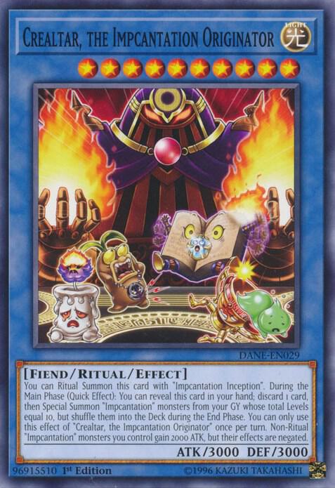 Crealtar, the Impcantation Originator DANE-EN029 card from Dark Neostorm