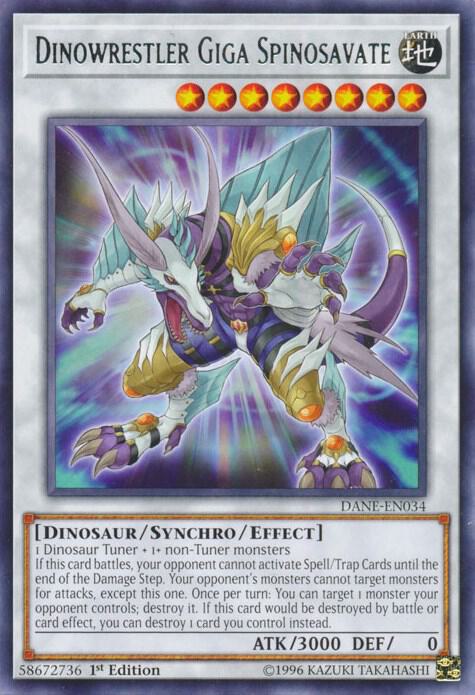 Dinowrestler Giga Spinosavate DANE-EN034 card from Dark Neostorm