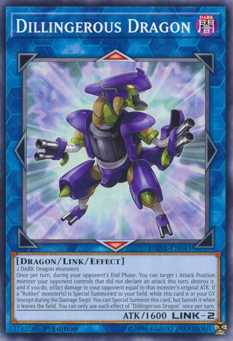 Dillingerous Dragon DANE-EN041 card from Dark Neostorm