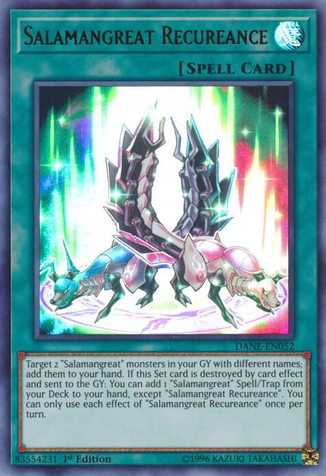 Salamangreat Recureance DANE-EN052 card from Dark Neostorm