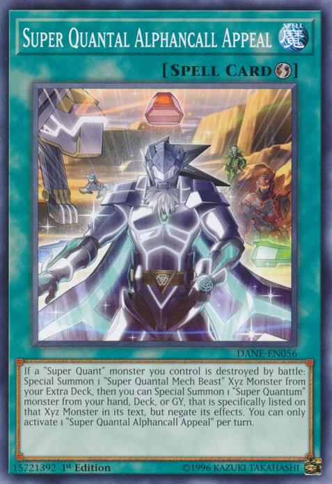 Super Quantal Alphancall Appeal DANE-EN056 card from Dark Neostorm