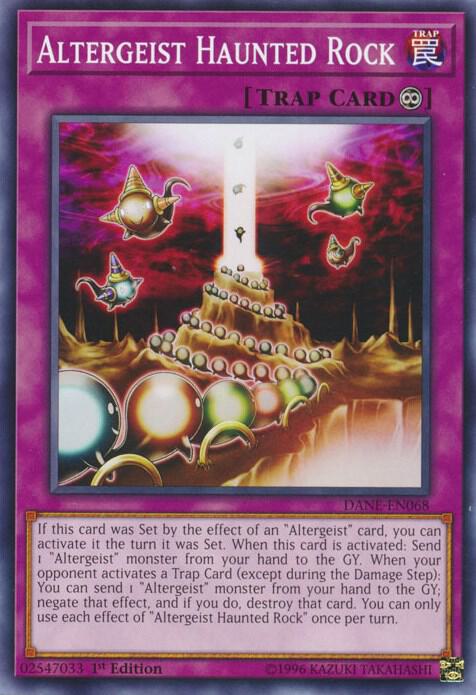 Altergeist Haunted Rock DANE-EN068 card from Dark Neostorm