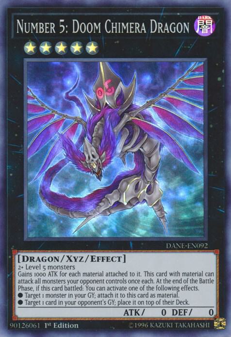 Number 5: Doom Chimera Dragon DANE-EN092 card from Dark Neostorm