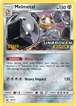 Melmetal (Prerelease) [Staff] SM181 card from SM Promos