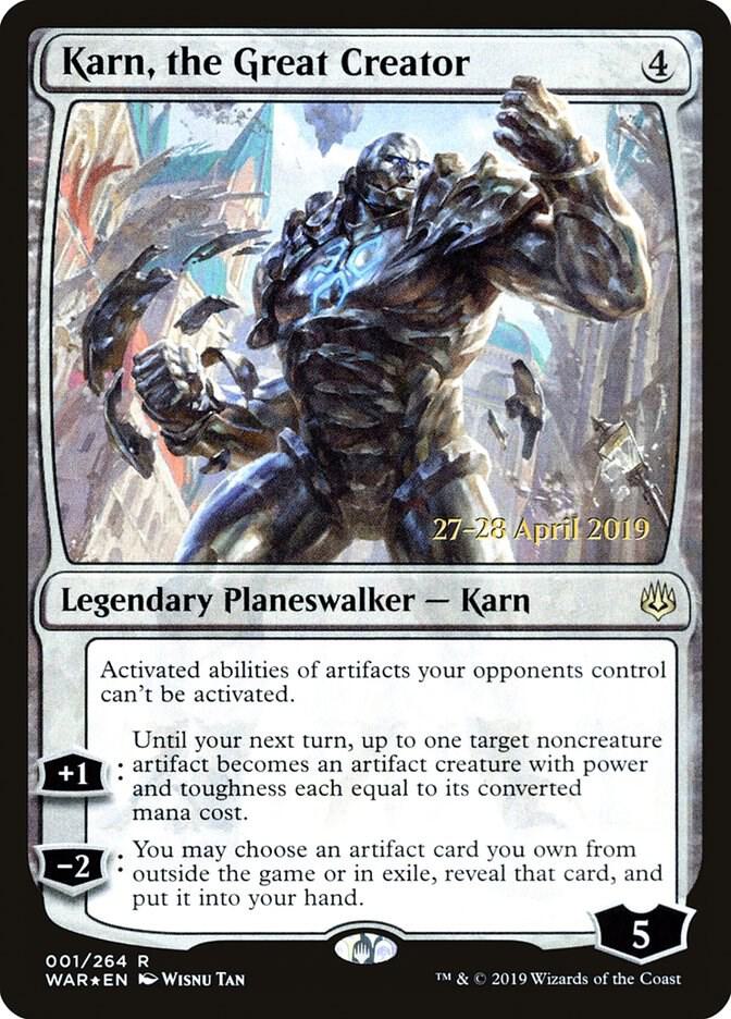 Karn, the Great Creator 1 card from Prerelease Cards