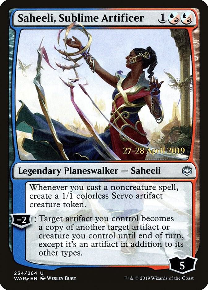 Saheeli, Sublime Artificer 234 card from Prerelease Cards
