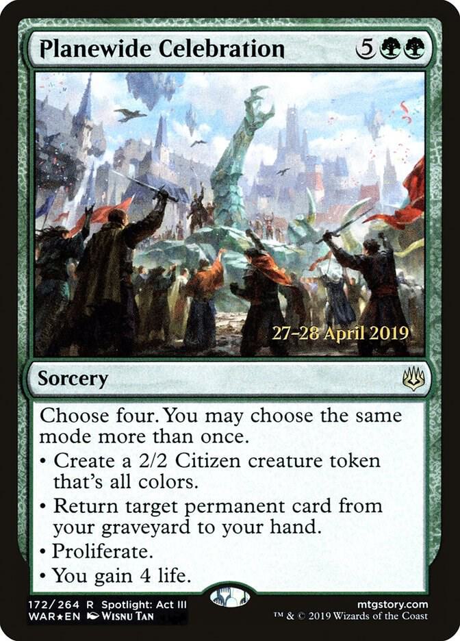 Planewide Celebration 172 card from Prerelease Cards