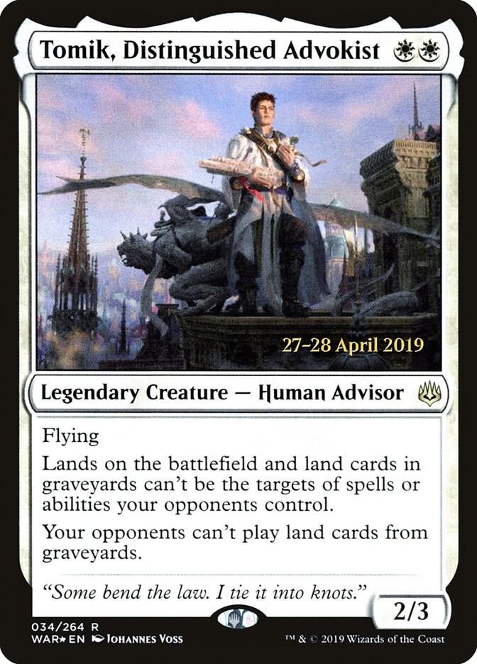 Tomik, Distinguished Advokist 34 card from Prerelease Cards