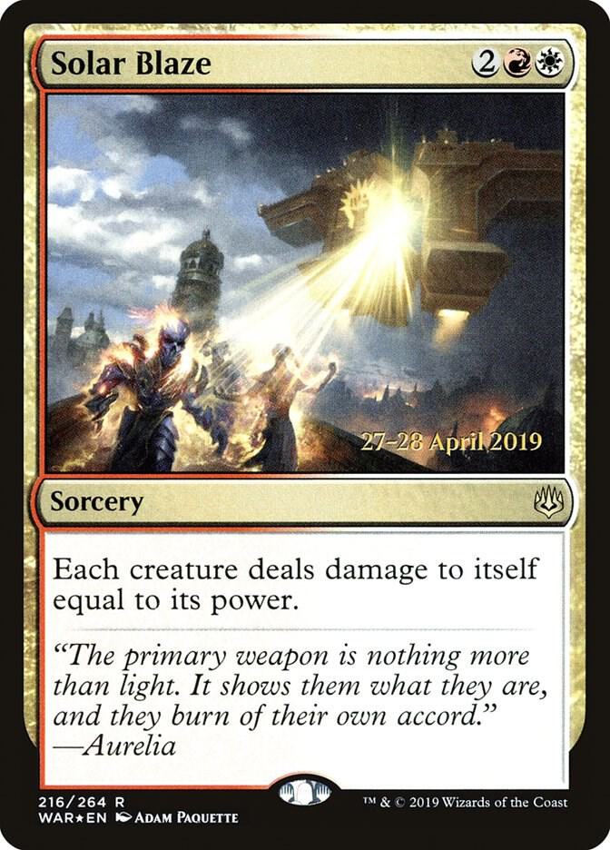 Solar Blaze 216 card from Prerelease Cards