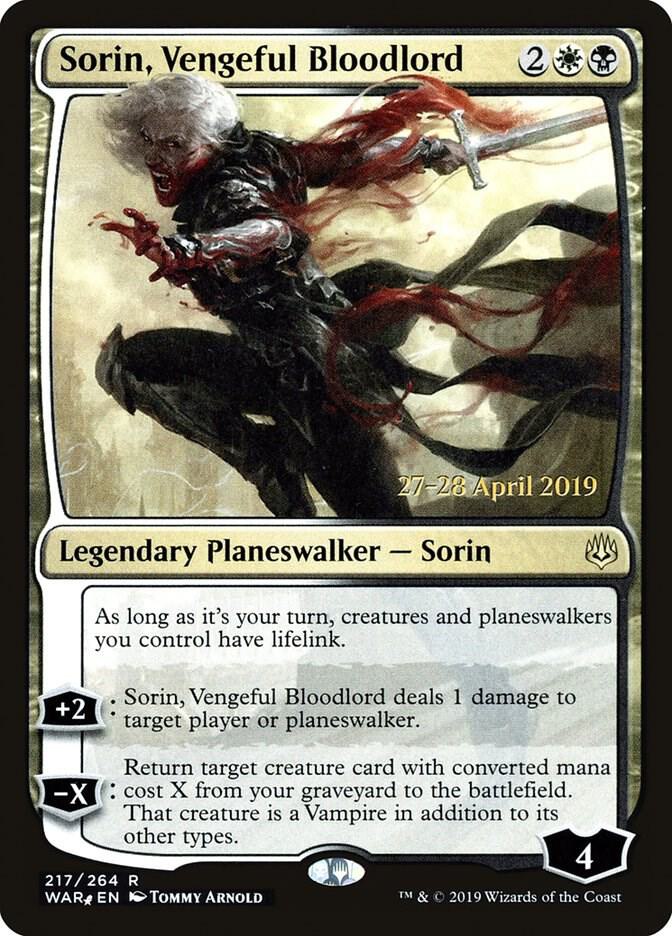 Sorin, Vengeful Bloodlord 217 card from Prerelease Cards