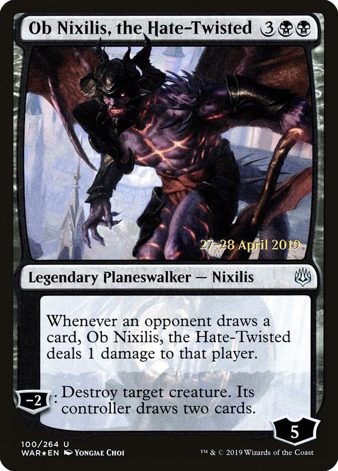 Ob Nixilis, the Hate-Twisted 100 card from Prerelease Cards