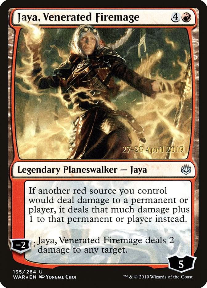 Jaya, Venerated Firemage 135 card from Prerelease Cards