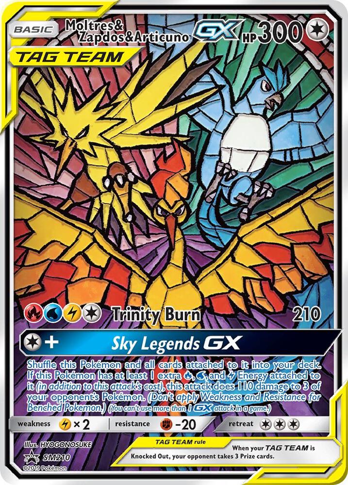 Moltres & Zapdos & Articuno GX SM210 card from SM Promos