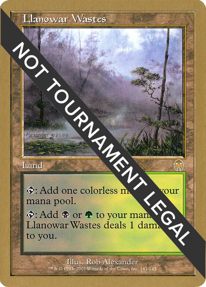 Llanowar Wastes - 2001 Jan Tomcani (APC) card from World Championship Decks