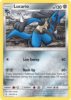 Lucario (SM Unbroken Bonds) 126/214 card from Deck Exclusives