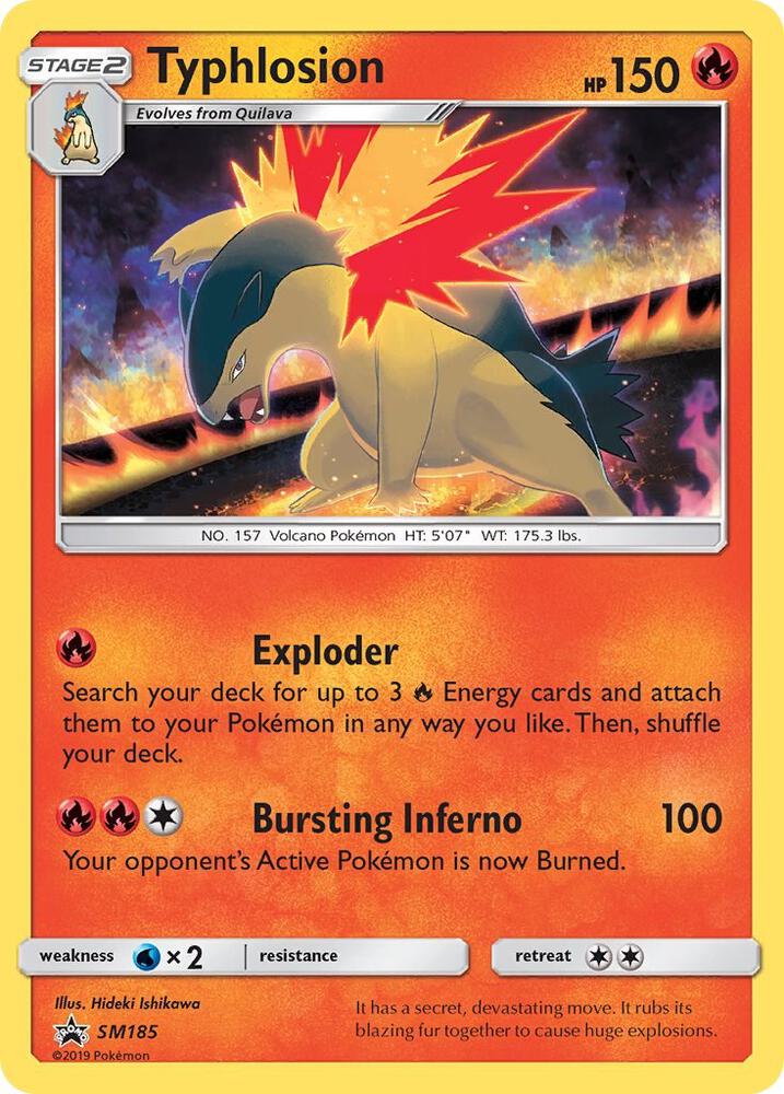 Typhlosion SM185 card from SM Promos