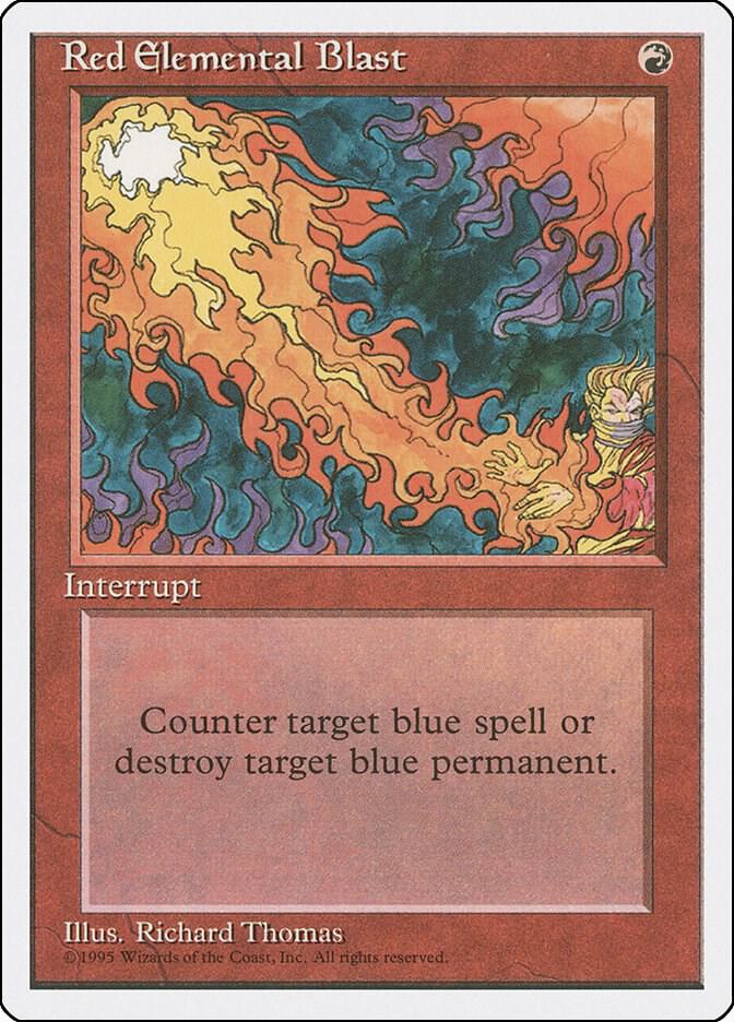Red Elemental Blast card from Fourth Edition