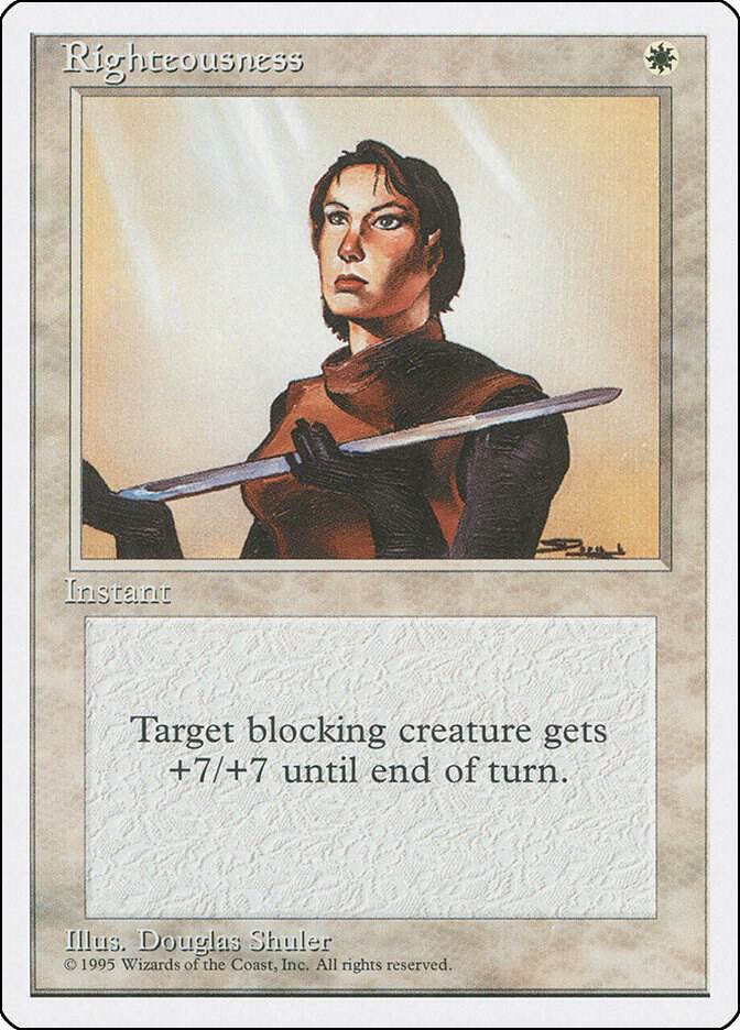 Righteousness card from Fourth Edition