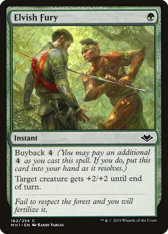 Elvish Fury 162 card from Modern Horizons