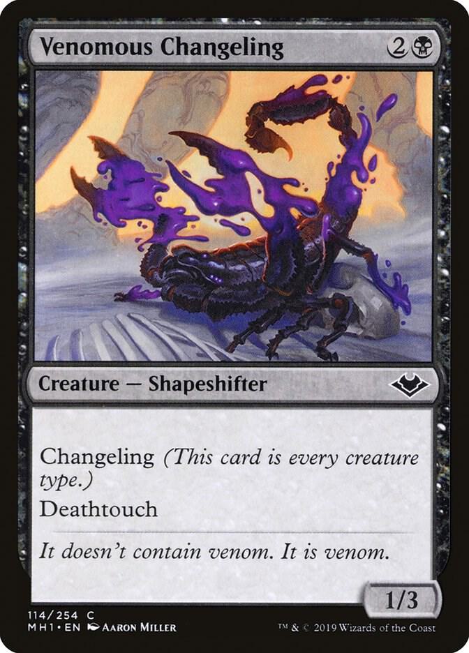 Venomous Changeling 114 card from Modern Horizons