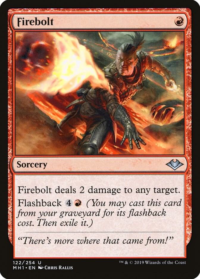 Firebolt 122 card from Modern Horizons