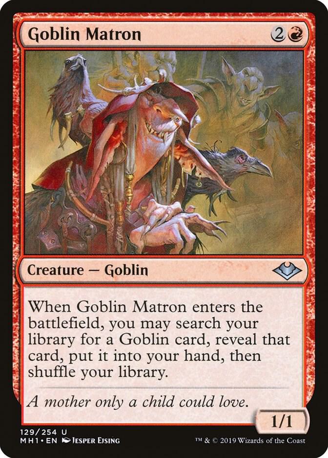 Goblin Matron 129 card from Modern Horizons