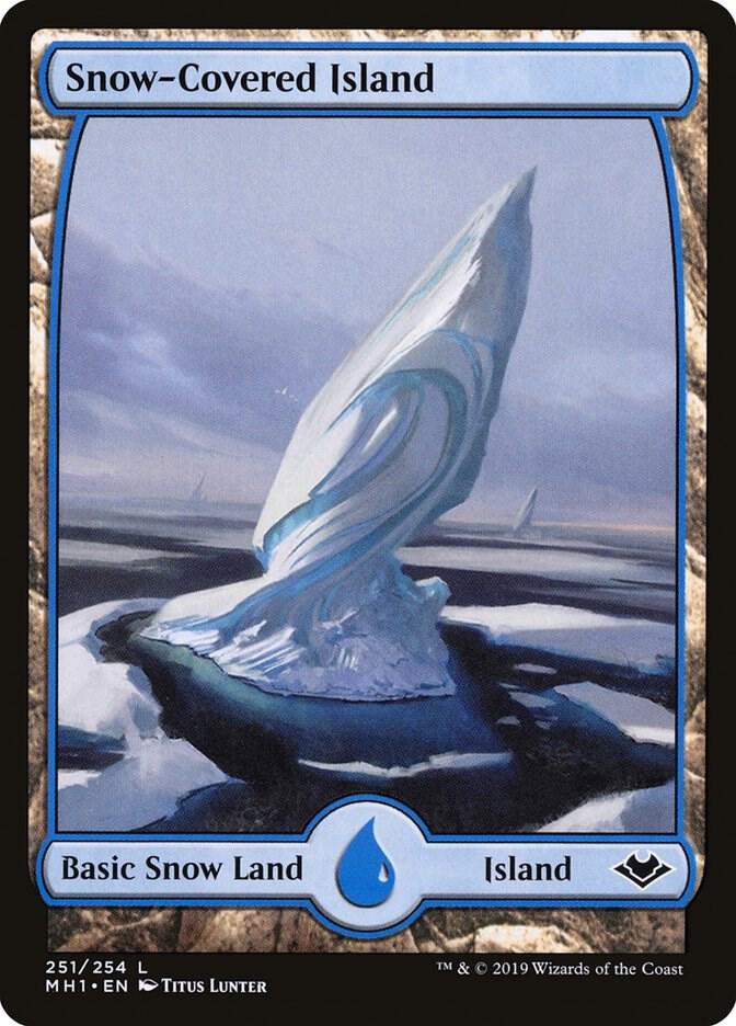 Snow-Covered Island 251 card from Modern Horizons