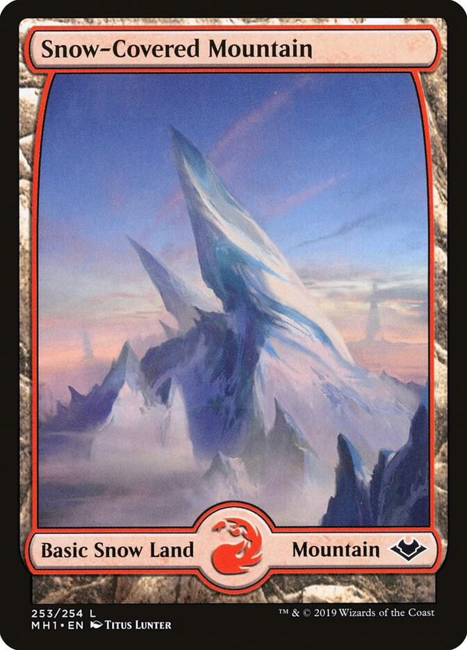 Snow-Covered Mountain 253 card from Modern Horizons