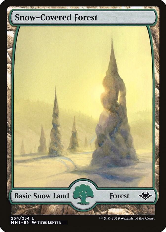Snow-Covered Forest 254 card from Modern Horizons