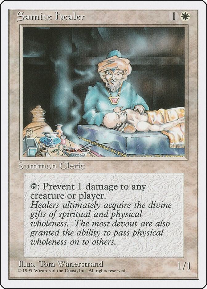 Samite Healer card from Fourth Edition