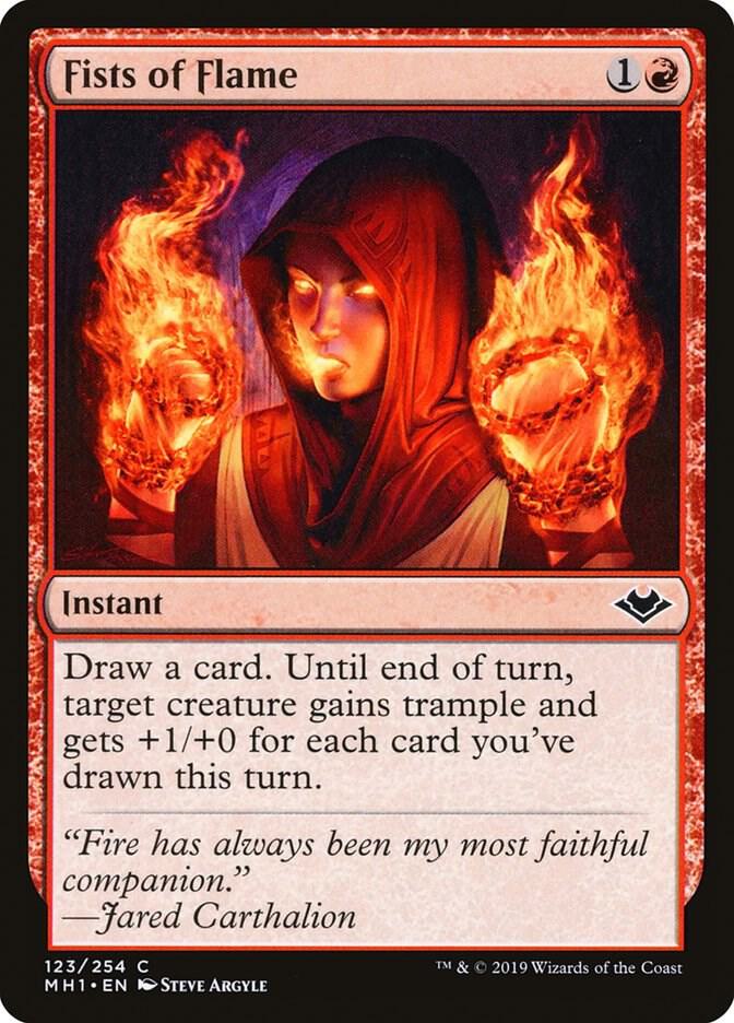 Fists of Flame 123 card from Modern Horizons