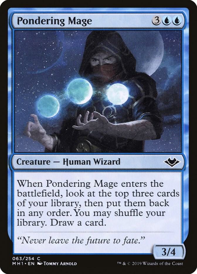 Pondering Mage 63 card from Modern Horizons