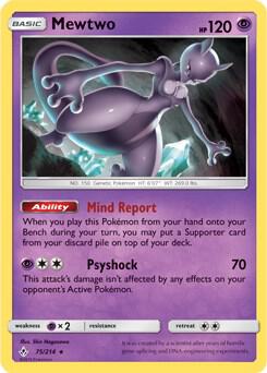Mewtwo - 75/214 (SM Unbroken Bonds) (Cracked Ice Holo) 075/214 card from Deck Exclusives