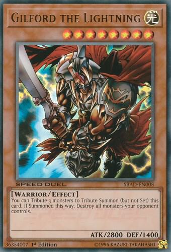 Gilford the Lightning SBAD-EN008 card from Speed Duel: Attack from the Deep