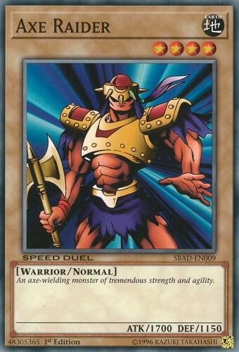 Axe Raider SBAD-EN009 card from Speed Duel: Attack from the Deep
