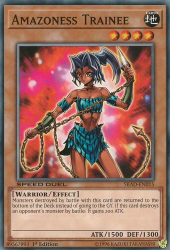Amazoness Trainee SBAD-EN015 card from Speed Duel: Attack from the Deep