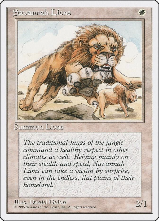 Savannah Lions card from Fourth Edition